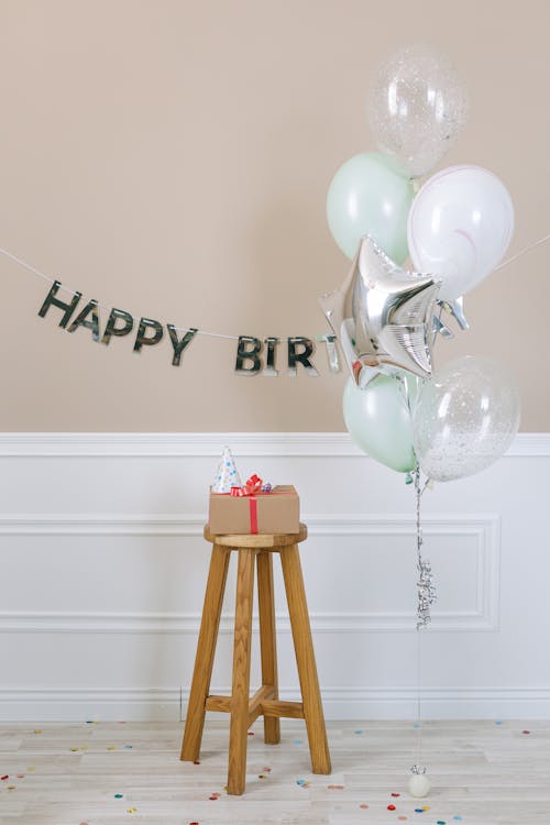 A Present on Top of a Wooden Stool