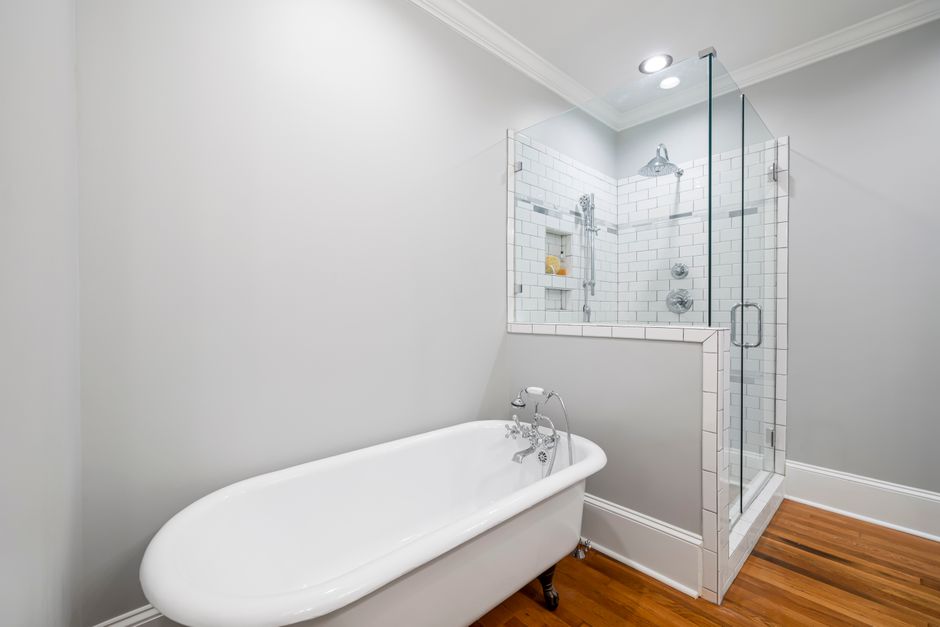 vintage bathroom plumbing installation