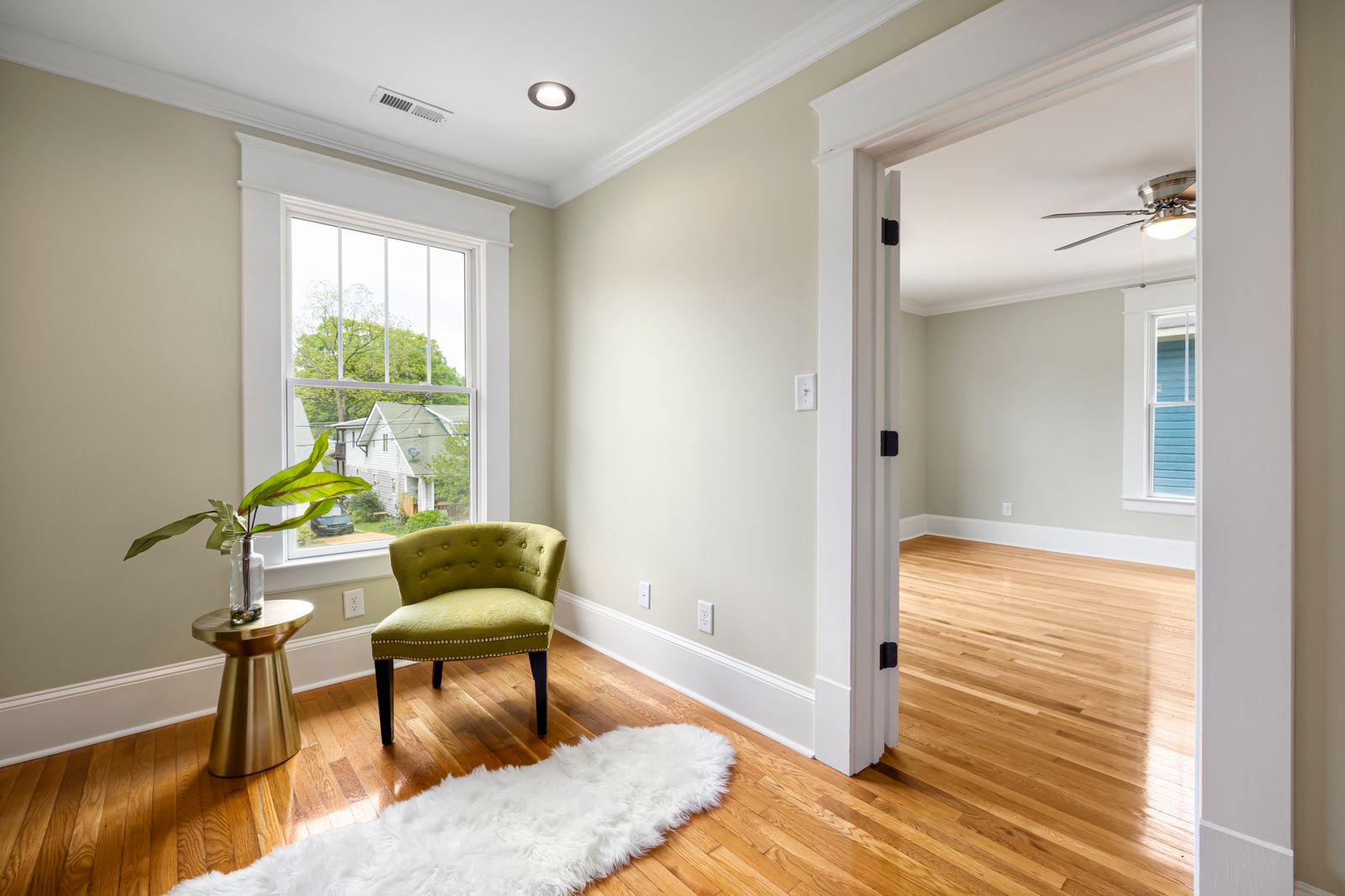 Illustrative wood flooring in a residential interior