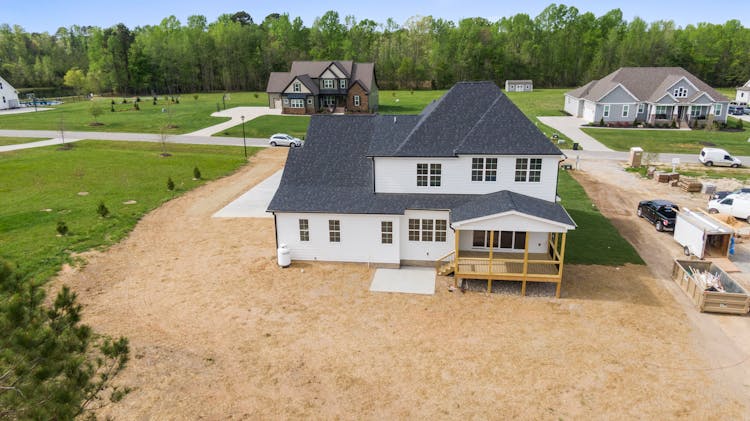 Drone Shot Of Suburban Houses