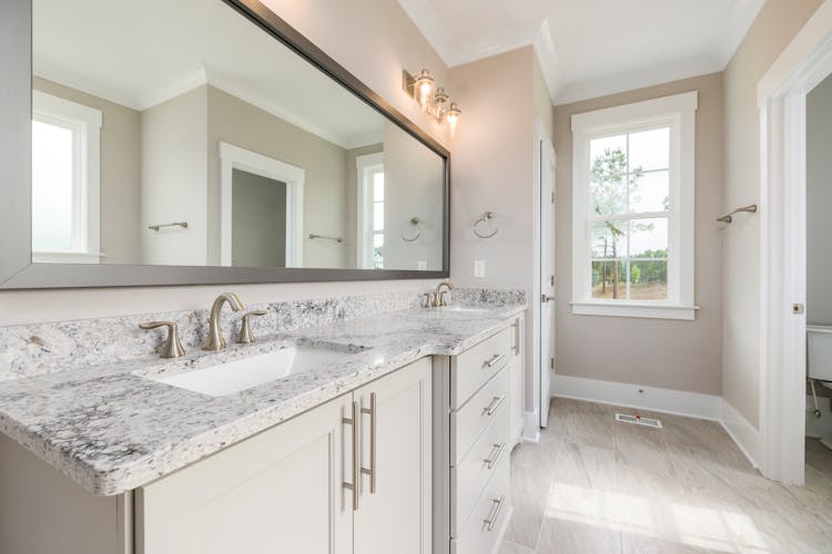 Marble Countertop On Bathroom