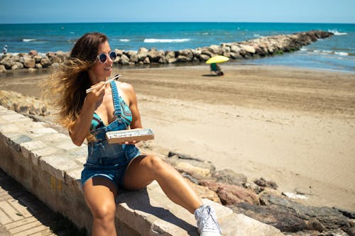 Free stock photo of bodysuit, brown hair, coast