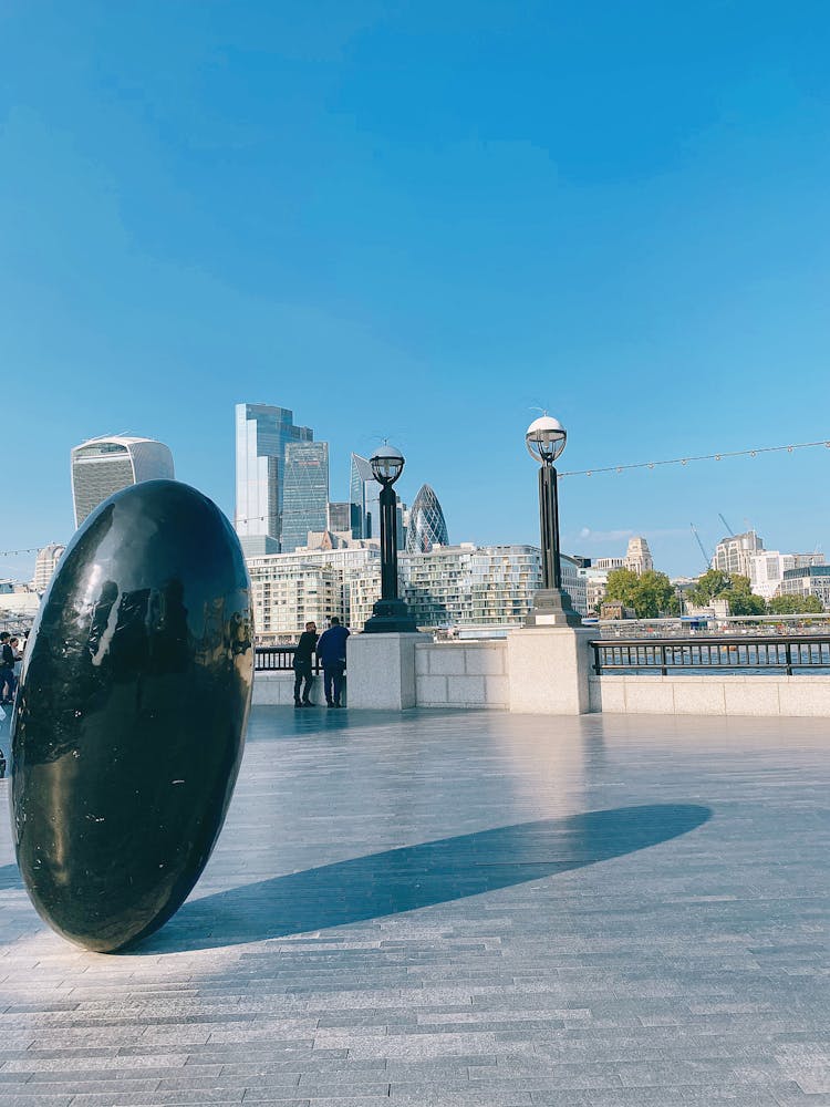 Black Egg Sculpture In London