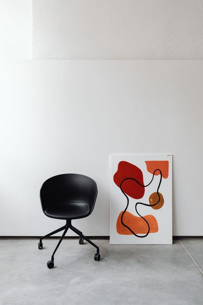 Abstract painted print in terracotta, coral and butter yellow, photo by Kaboompics on Pexels