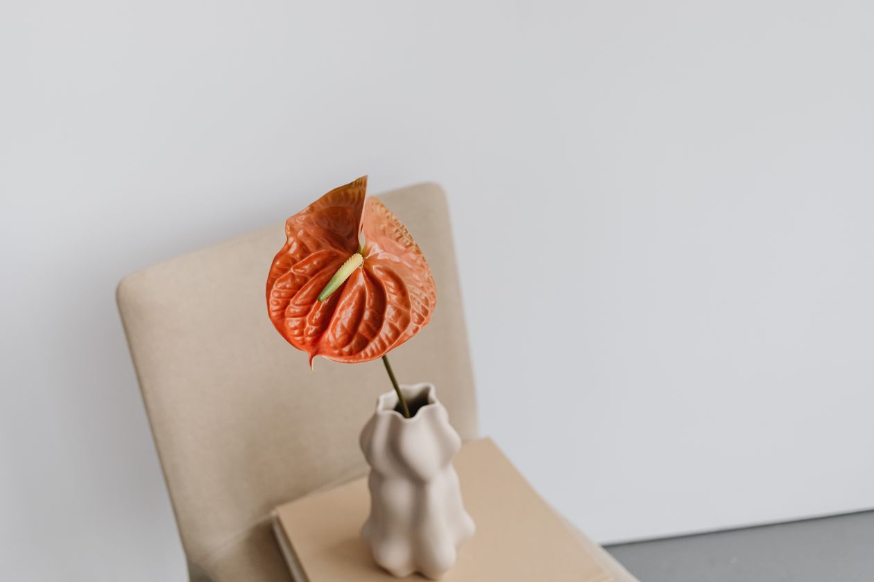 Finished sculptural vase in a pale glaze