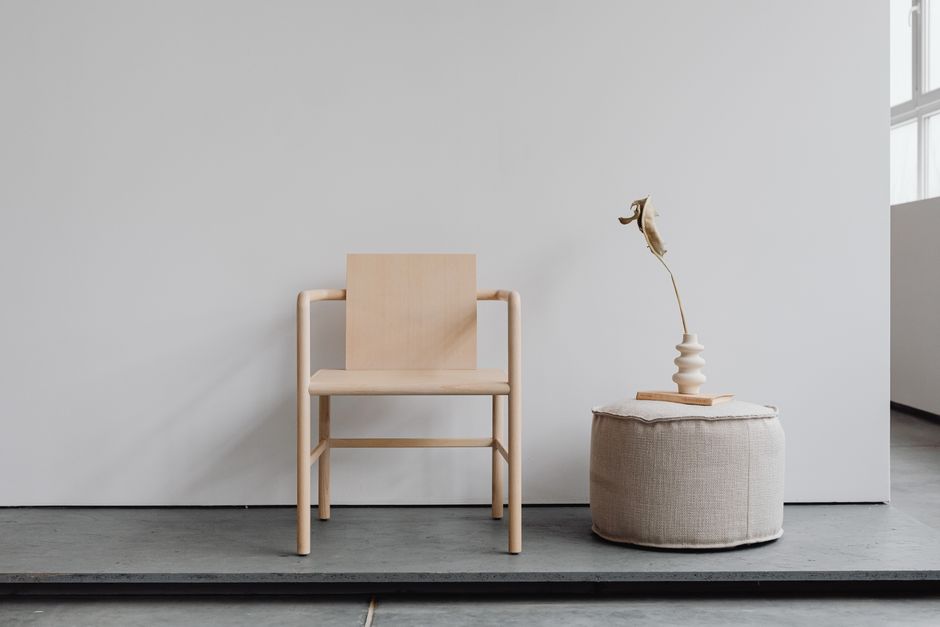 Trendy duurzame fauteuil van gerecycled materiaal. Trendy duurzame fauteuil van gerecycled materiaal.
