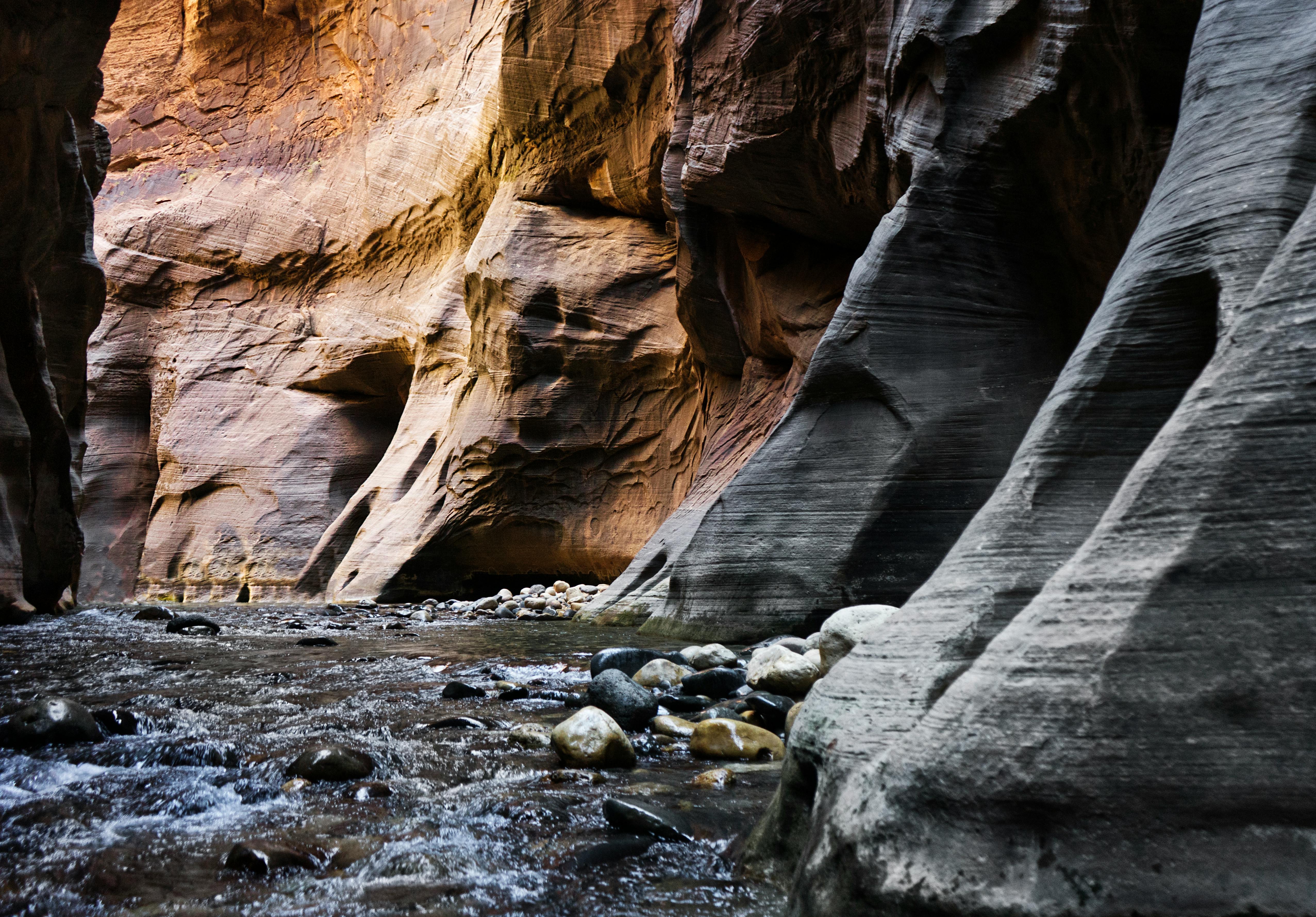 The Narrows hiking through the Virgin River, Zion