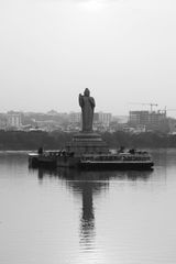 Buddha statue on Hussain Sagar Lake, Hyderabad