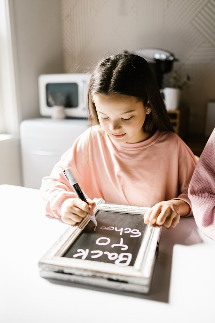 A Girl Making School Project