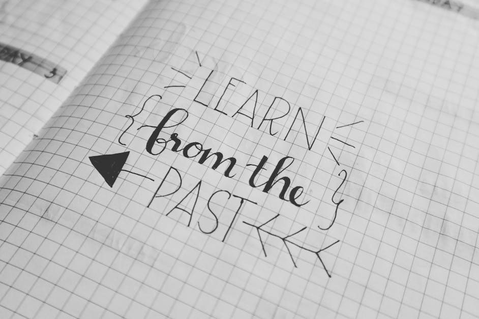 Learn from the Past Printed Notebook