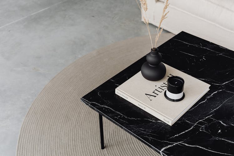 Marble Table In Minimalist Home Interior Design