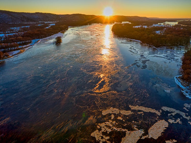 A River At Sunset