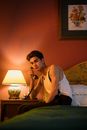 Man Talking on the Telephone