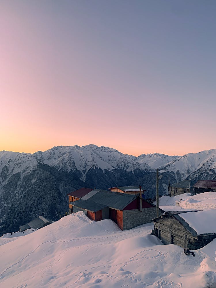 
Snow Covered Cabins