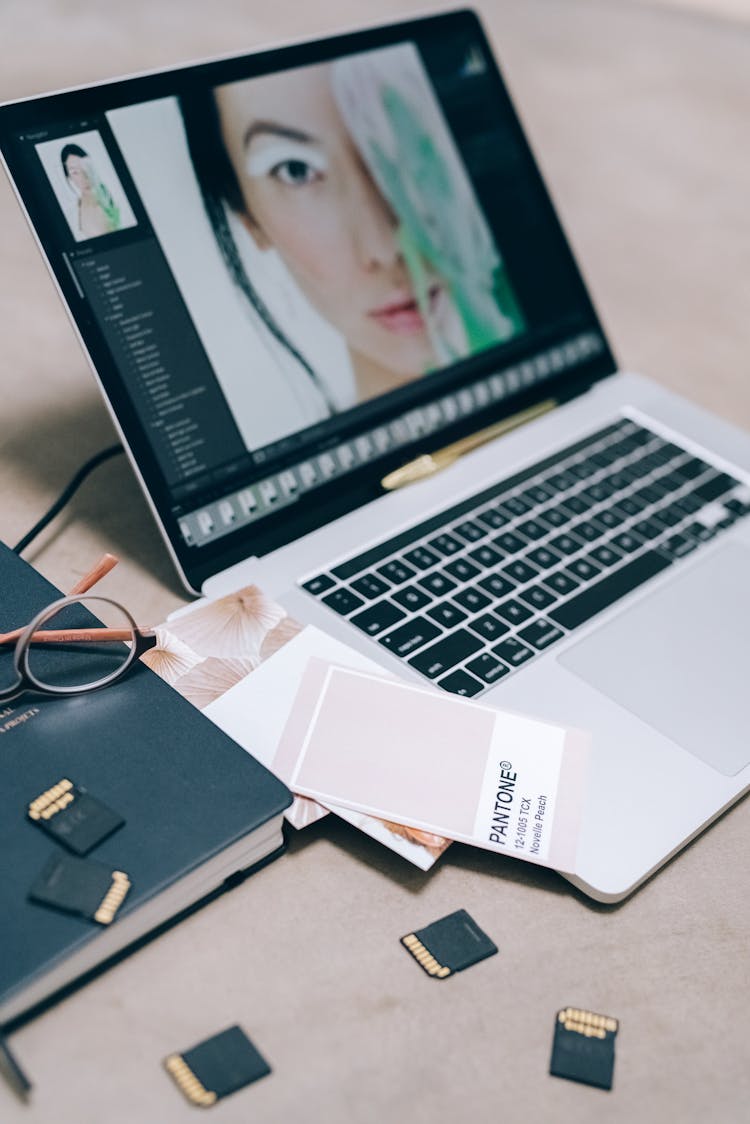 A Laptop With An Open Screen