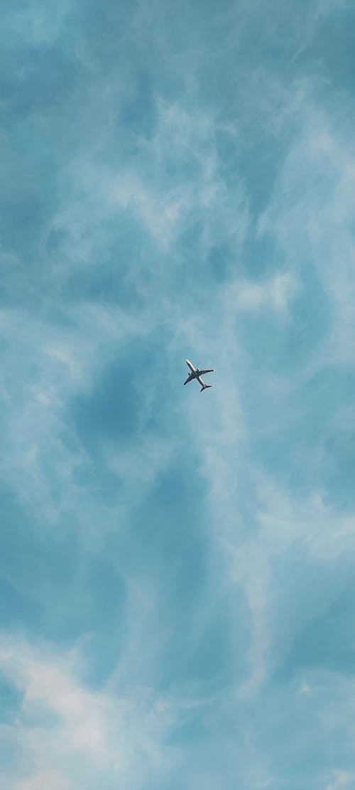 Free stock photo of aeroplane, baby blue wallpaper, beautiful sky