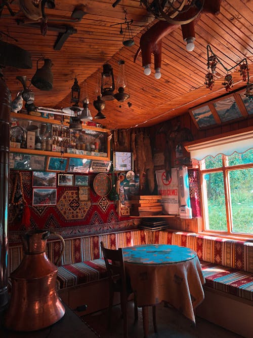 Wooden Decoration in a Restaurant 