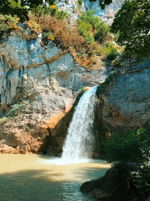 A Waterfall in the Rocky Mountain