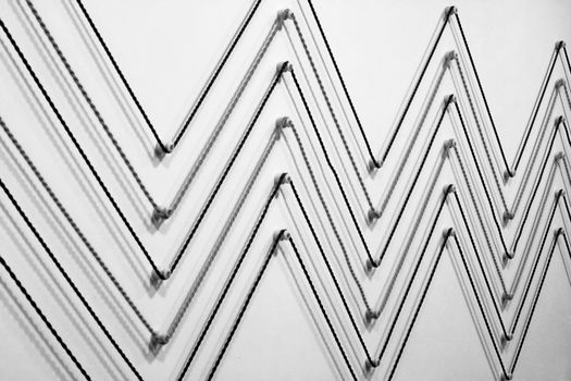 Zigzag Installation on a White Wall