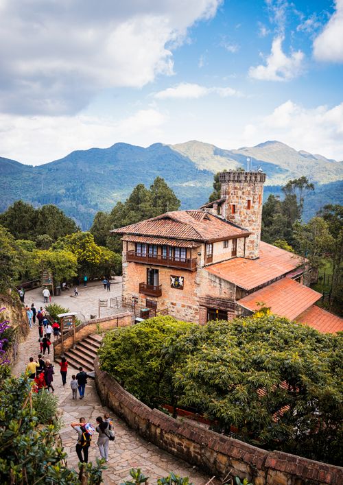 Free Explore the picturesque Monserrate with its stunning architecture and lush surroundings in Bogotá, Colombia. Stock Photo