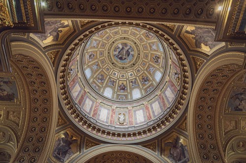 Ceiling in St. Stephens Basilica in Budapest 