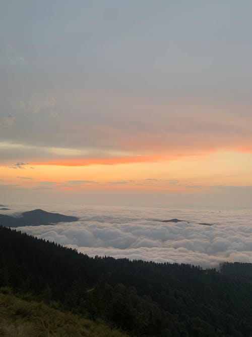 Drone Shot of the Sky during Sunrise 