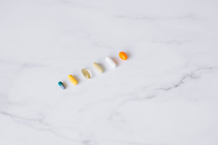 Medications On A Marble Surface 