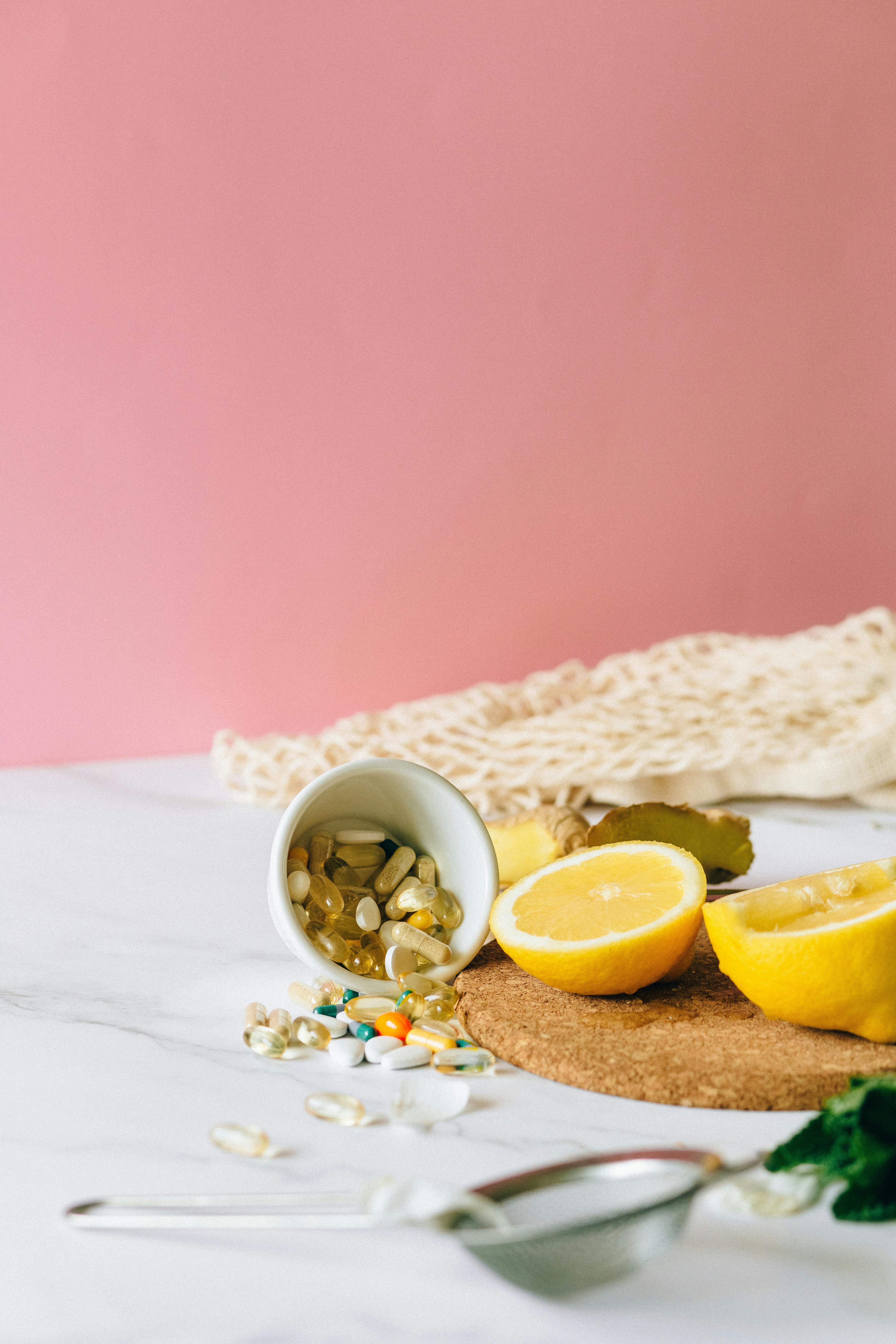 flat lay photo of alternative medicines