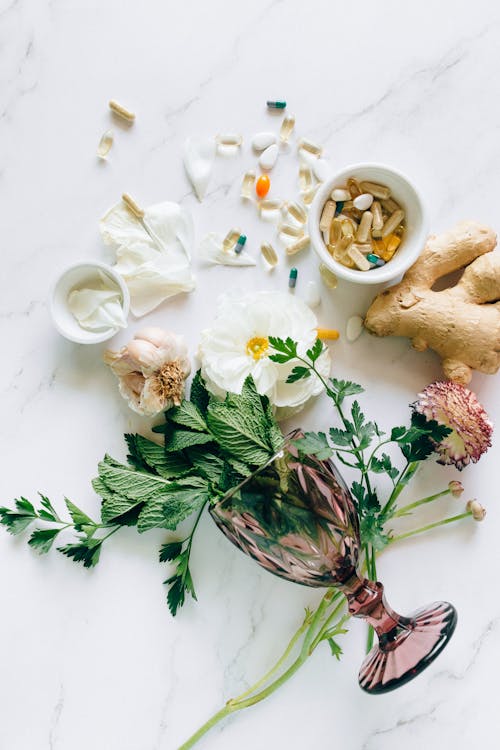 Flat Lay Photo of Alternative Medicines