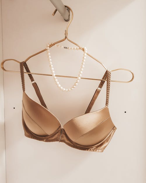 A Pearl Necklace and a Brassiere on a Hanger