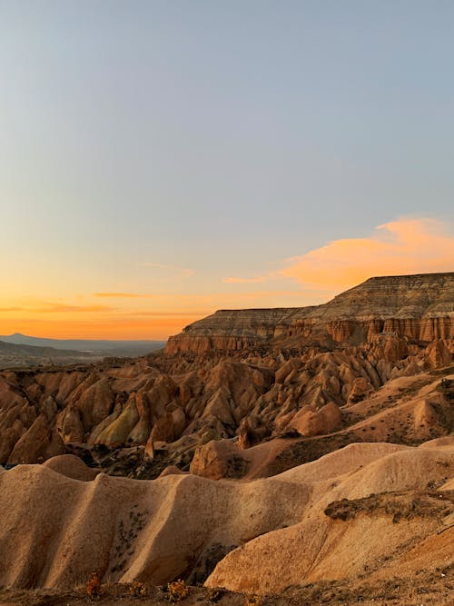 View of a Desert at Sunset