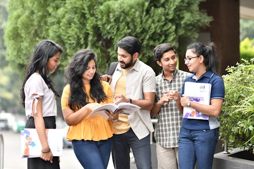 Group Students Talking in the Campus