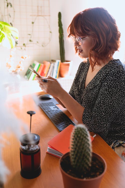 Woman Using Her Smartphone