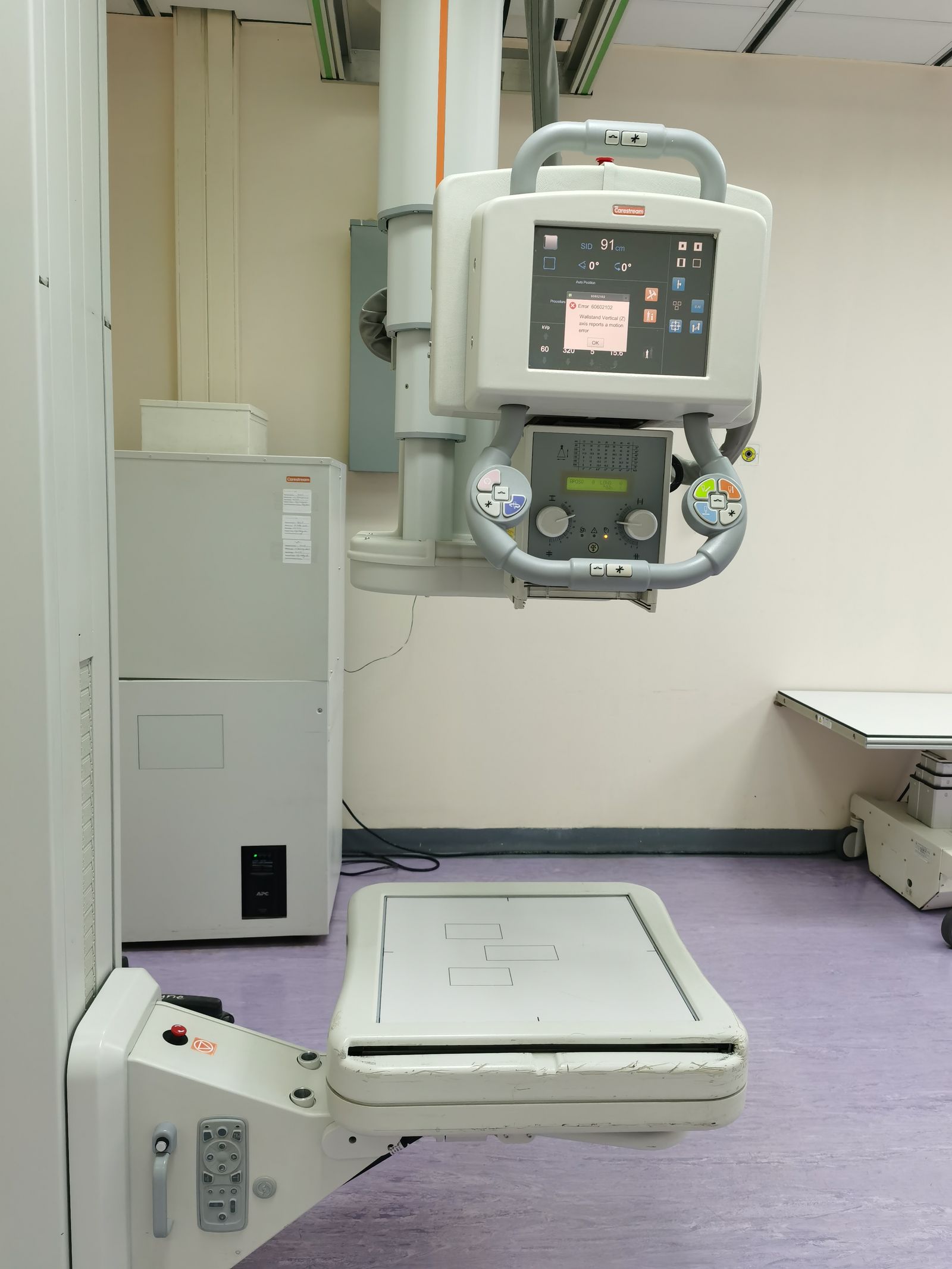 Modern hospital X-ray equipment in a clinical setting