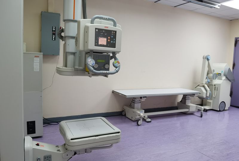 Sala de Raio-X Digital DR em ambiente clinico