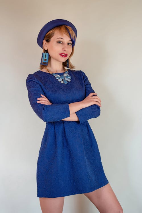 Free Confident woman in blue outfit Stock Photo
