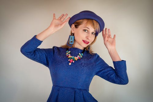 Free Stylish woman in blue outfit Stock Photo
