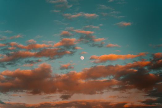 Full Moon on a Cloudy Sky 