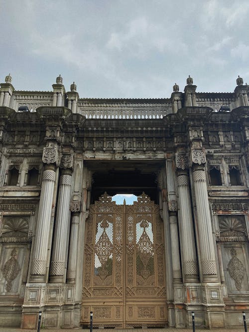 Old Historical Building under Gloomy Sky