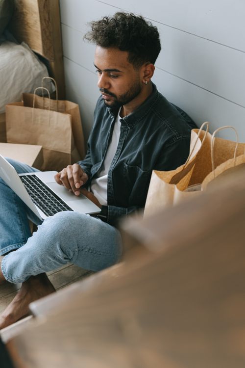 A Man Using His Laptop · Free Stock Photo