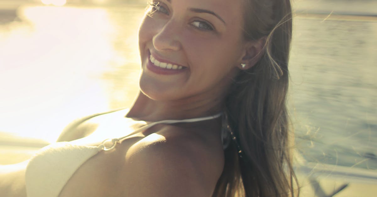 Woman In White Bikini Top