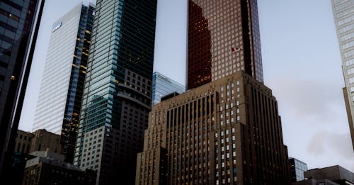 Modern skyscrapers in city center