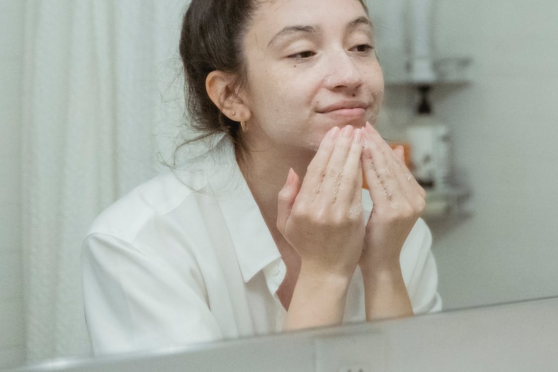 Woman Doing Face Massage