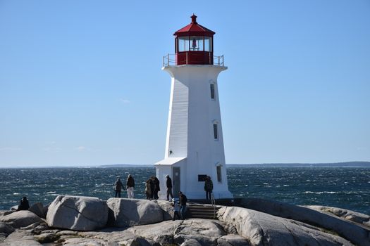 Tourists at a Lighthouse
