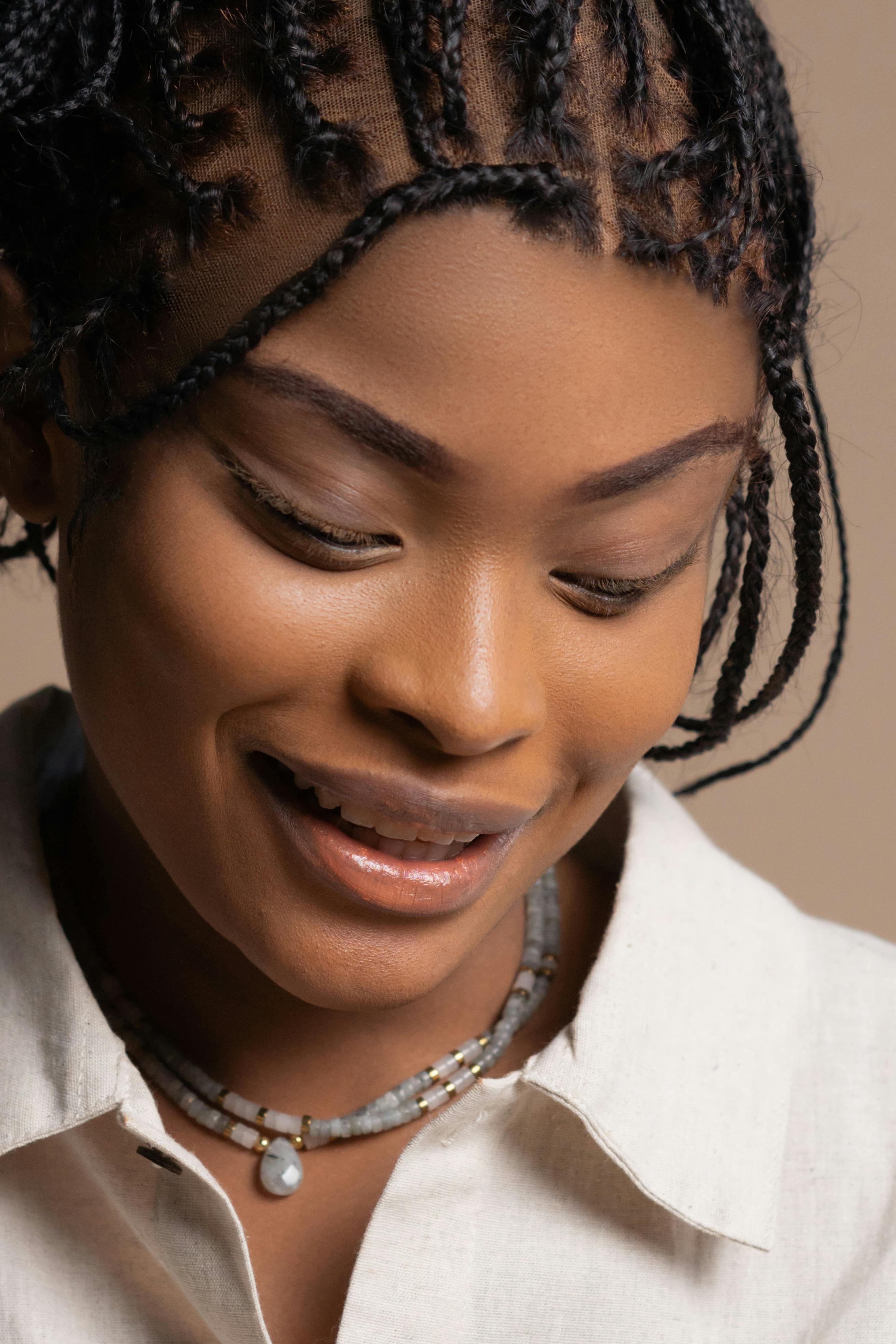 close up photo of woman smiling