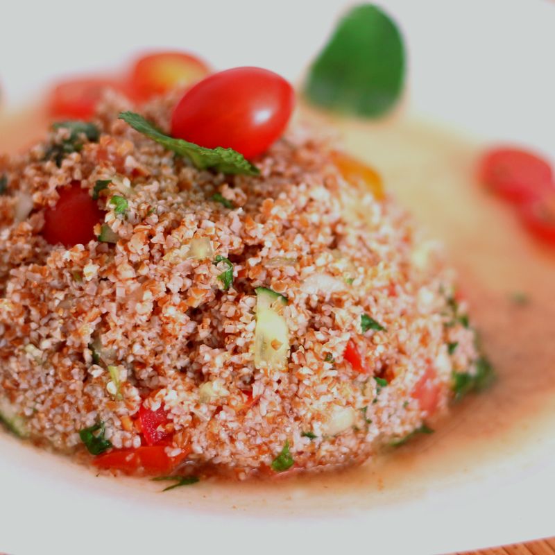 Lebanese Tabbouleh with Fine Bulgur, Parsley and Tomato
