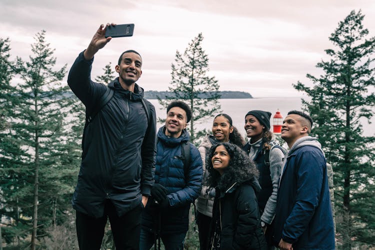 Friends Taking A Selfie