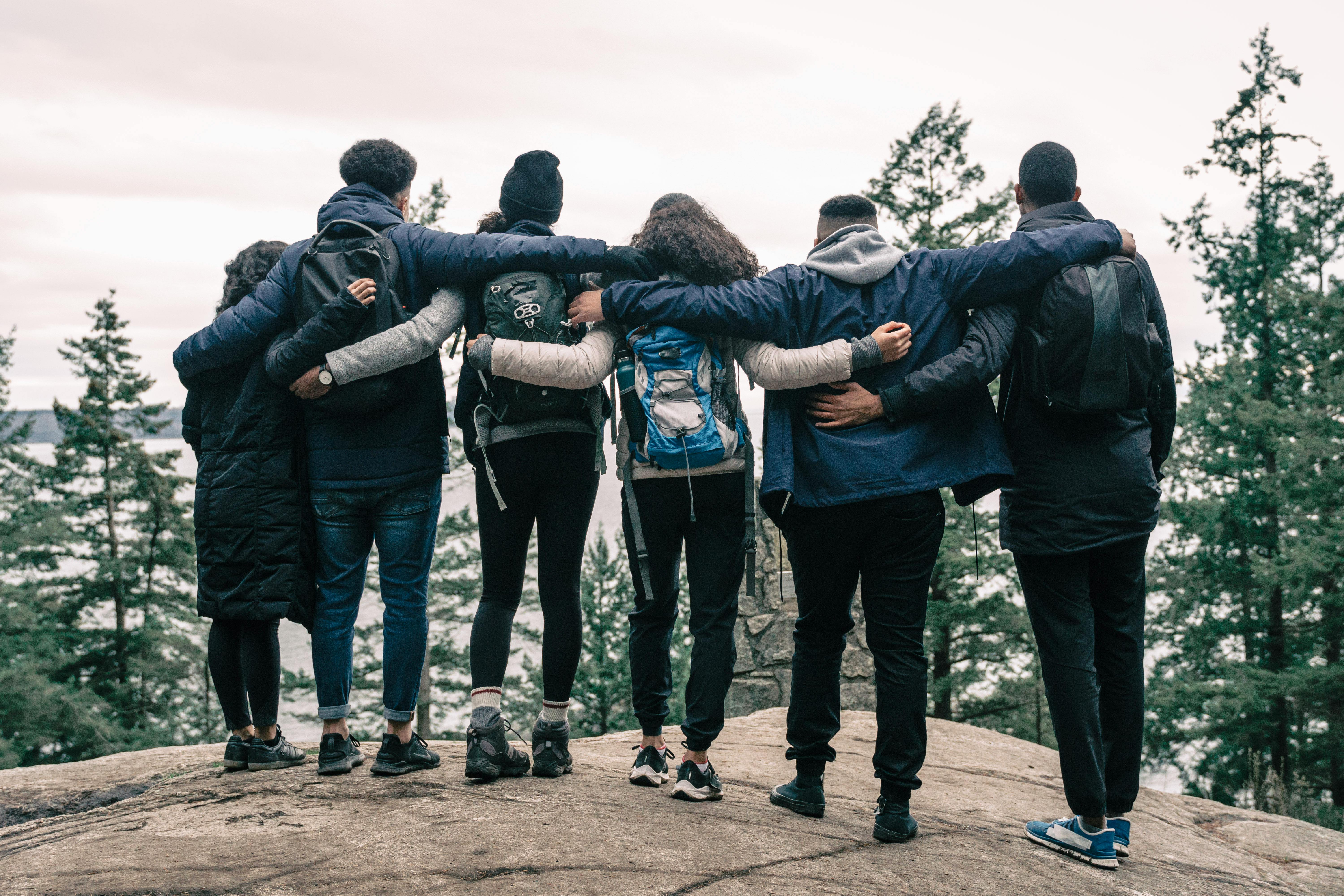 Free People Supporting Each Other Stock Photo