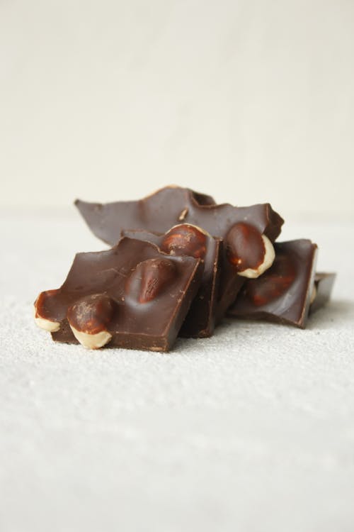 Free Sweet Chocolate with Nuts in Close-Up Photography Stock Photo
