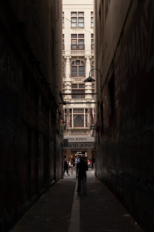 People Walking on the Alleyway